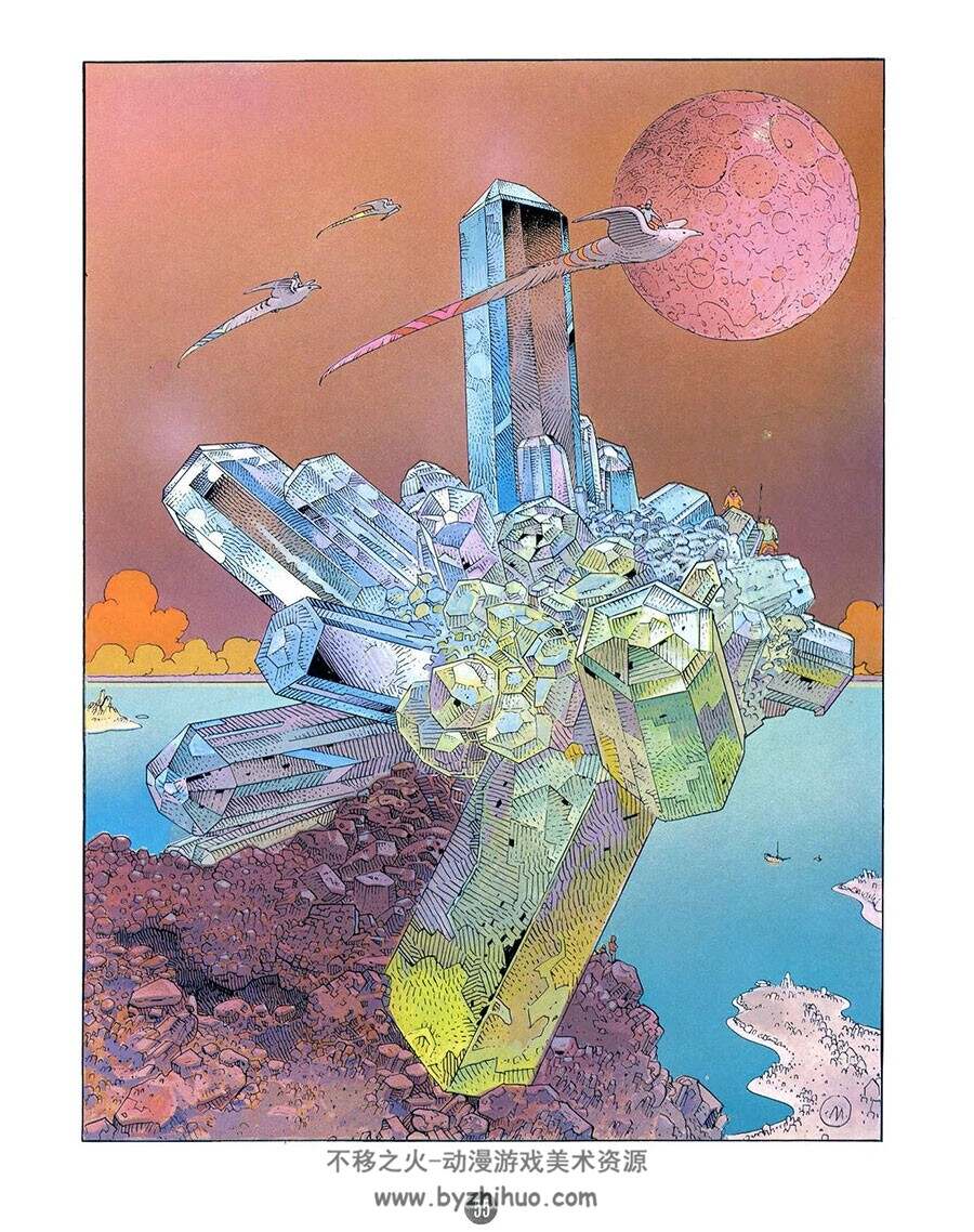 墨比斯 Moebius Venise Celeste 科学幻想风格插画作品原画集 资源百度云下载