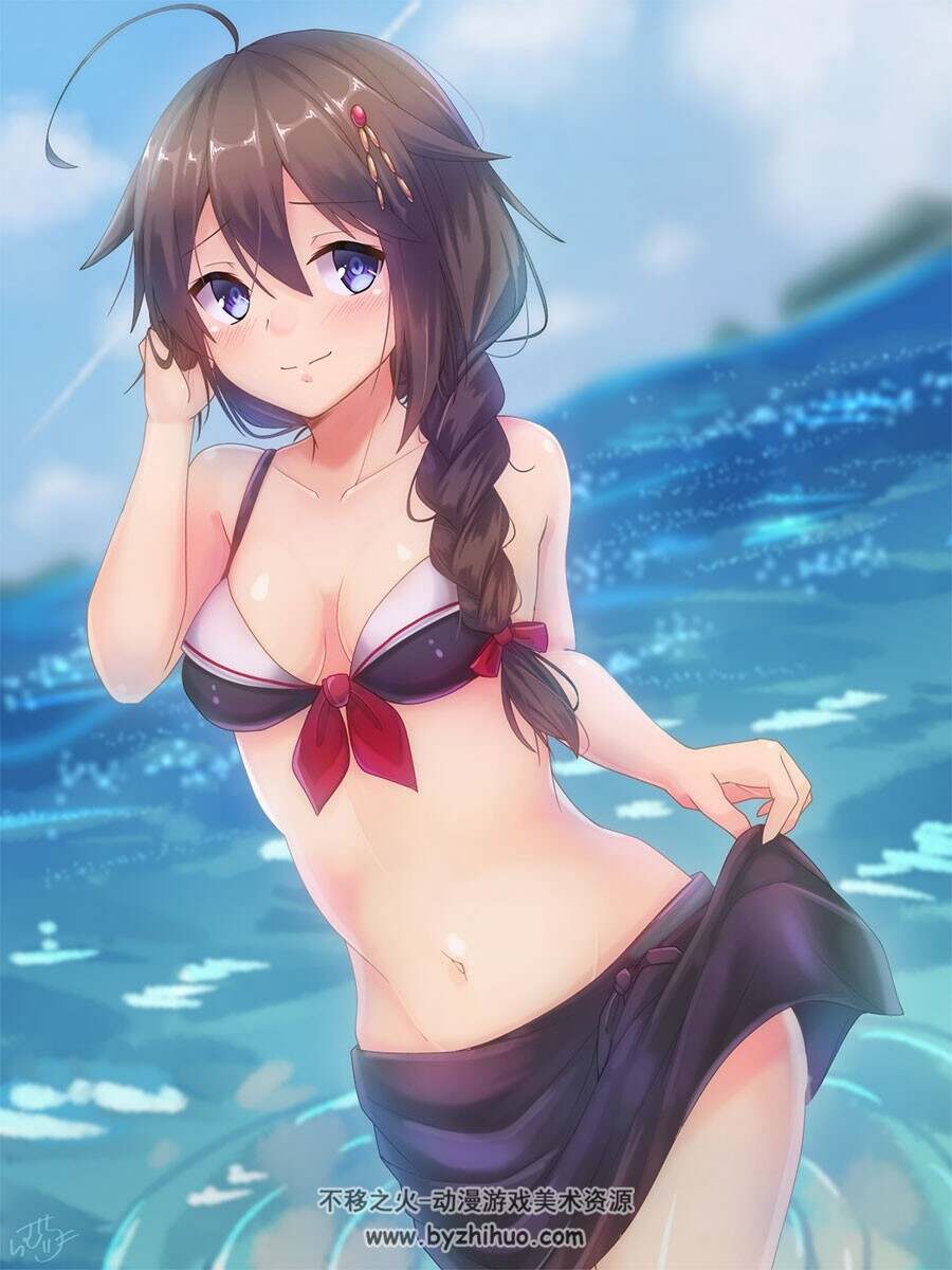 髪の毛のところあつい 美少女插画壁纸图片 243P