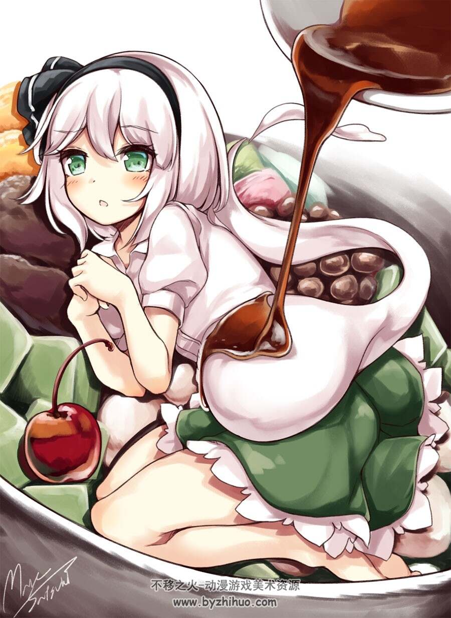 髪の毛のところあつい 美少女插画壁纸图片 243P