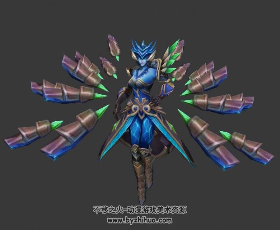 次世代BOOS冰魔 含动作 3DMax模型