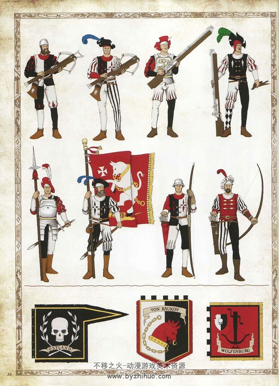 帝国制服和纹章 Uniforms and Heraldry of the Empire 欧洲风格图文鉴赏参考素材