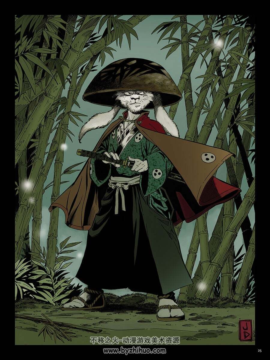 暴力武士兔sakai卡通兔子武士插画画集图片下载