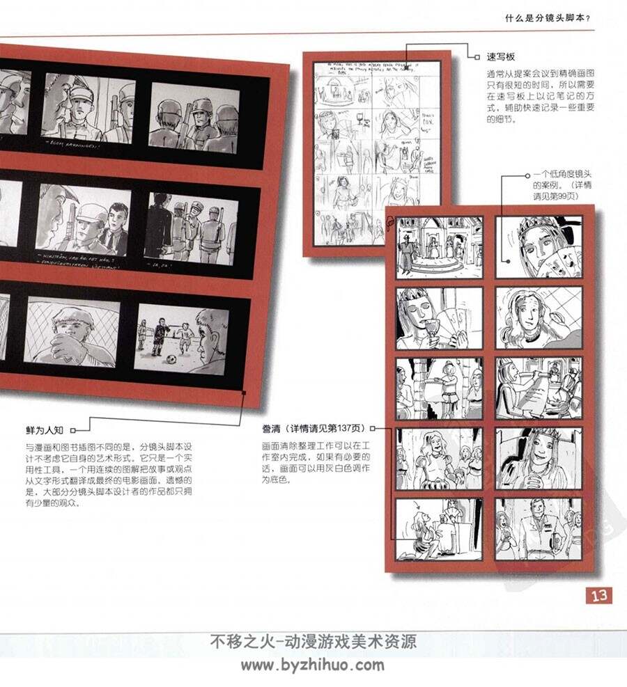 分镜头脚本设计教程  外国动画分镜头设计教学 中文版 193P