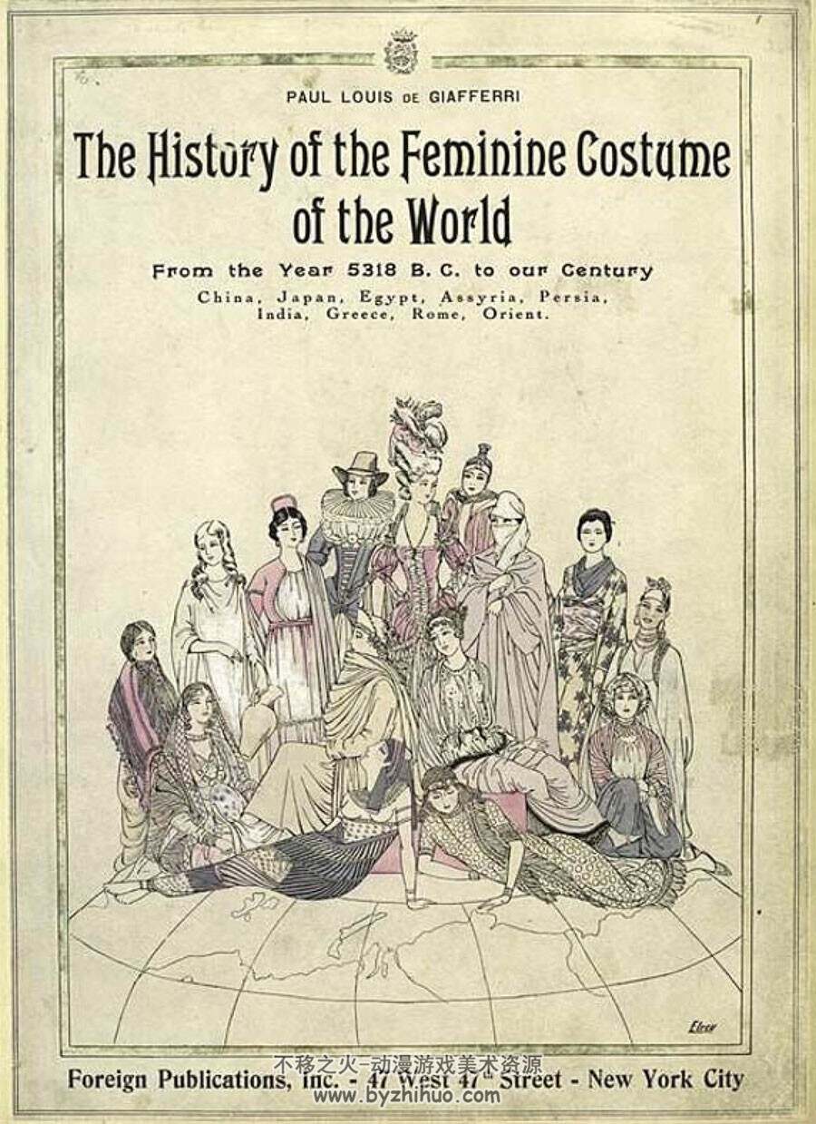 The history of the feminine costume 女性服装历史 图文参考素材资料下载