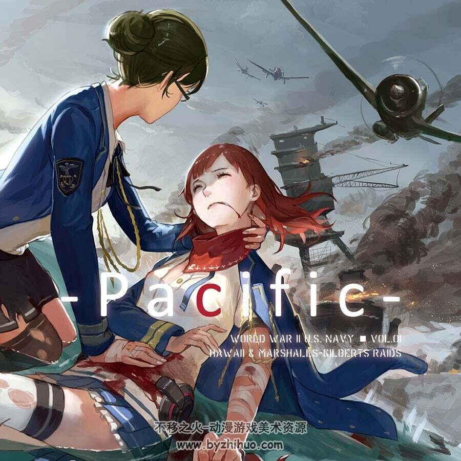 Paific Vol.01 二战美国战舰拟人舰娘本子CG插画画集
