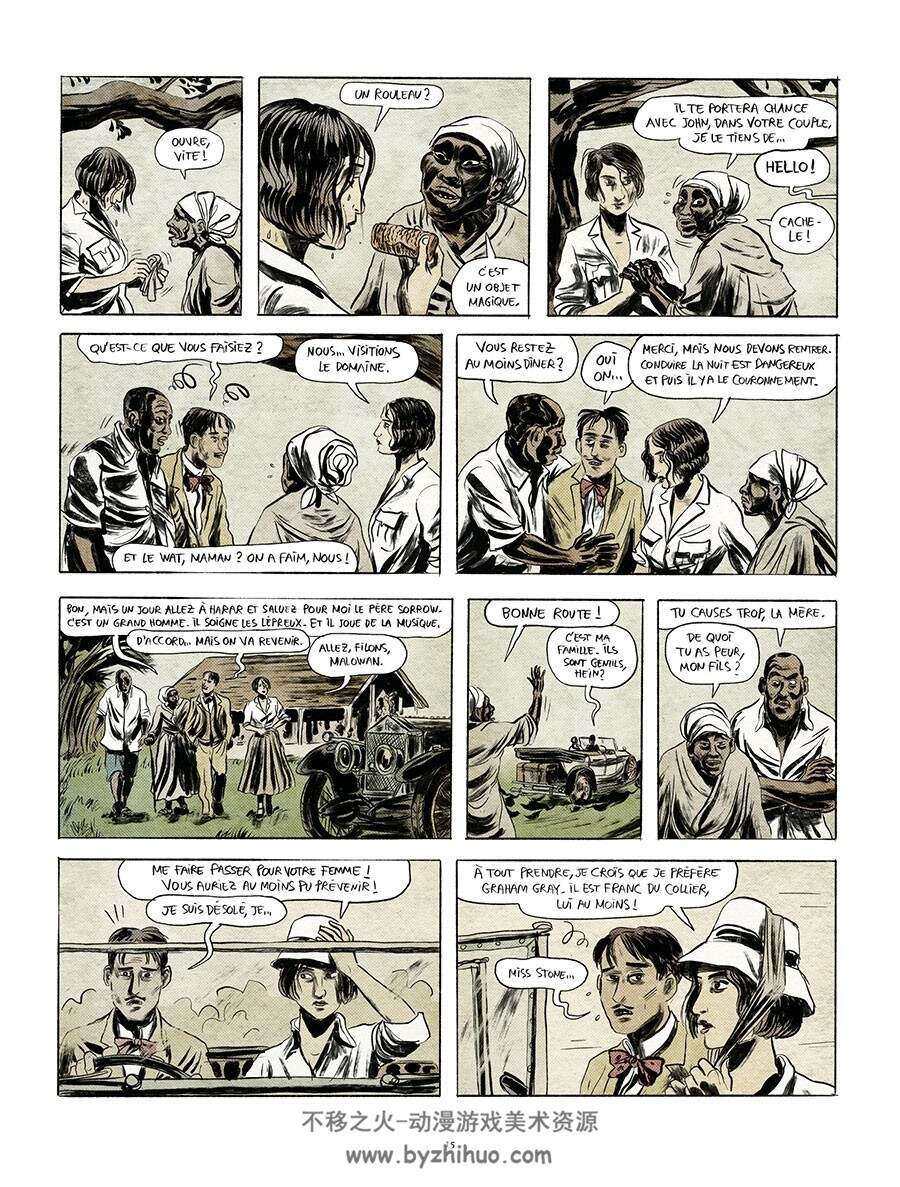 Renée Stone Meurtre en Abyssinie 第一册 Birmant Julie - Oubrerie Clément 手绘风彩色漫画