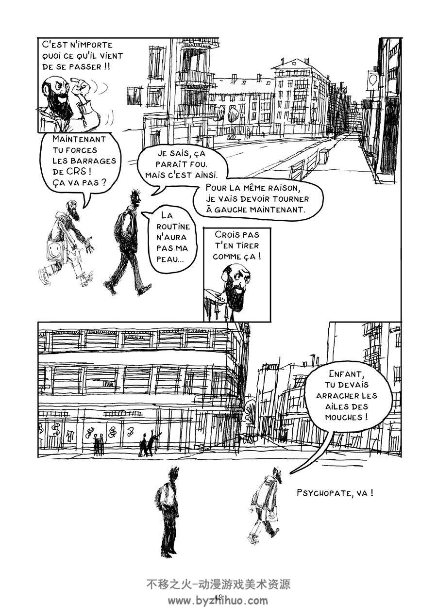 Rouen par cent chemins différents 全一册 Emmanuel Lemaire 旅行黑白漫画作品
