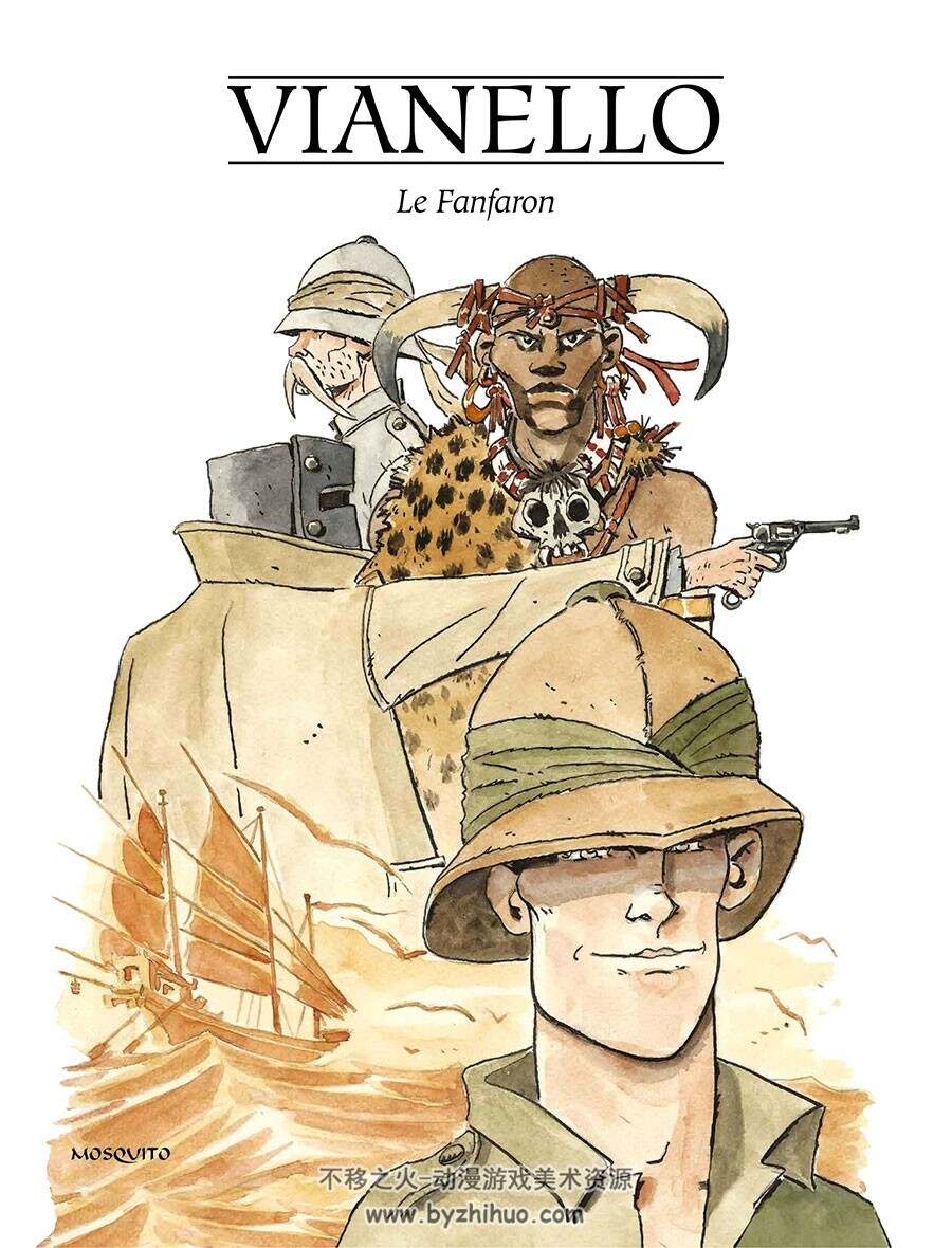 Le Fanfaron 全一册 Lele Vianello - Michel Jans  法语黑白漫画