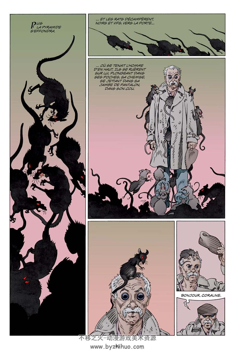 Coraline Graphic Novel 全一册 Neil Gaiman - P. Craig Russell  恐怖惊悚漫画