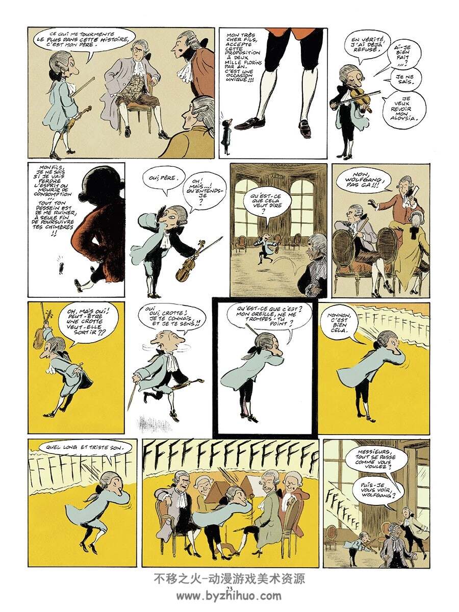 Mozart à Paris 全一册 Frantz Duchazeau 手绘风彩色漫画