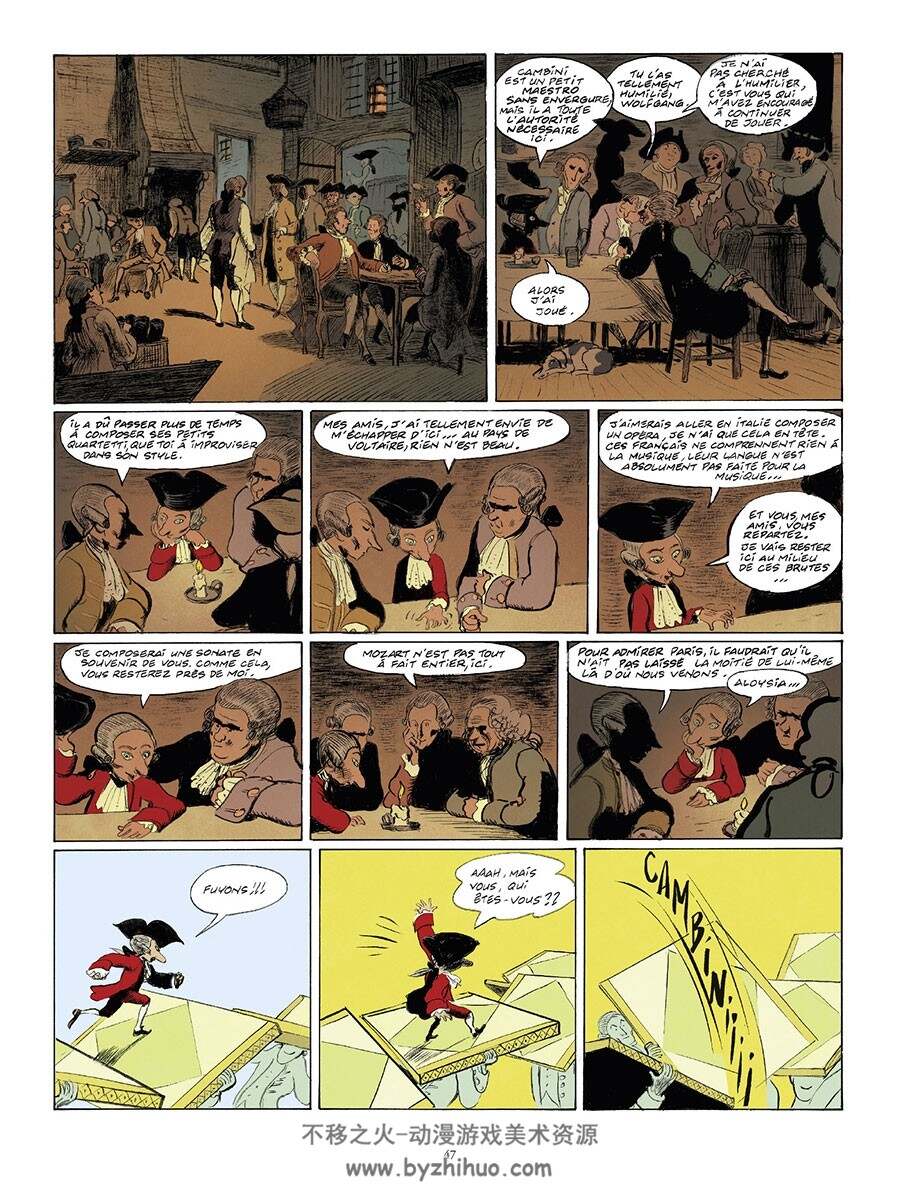 Mozart à Paris 全一册 Frantz Duchazeau 手绘风彩色漫画