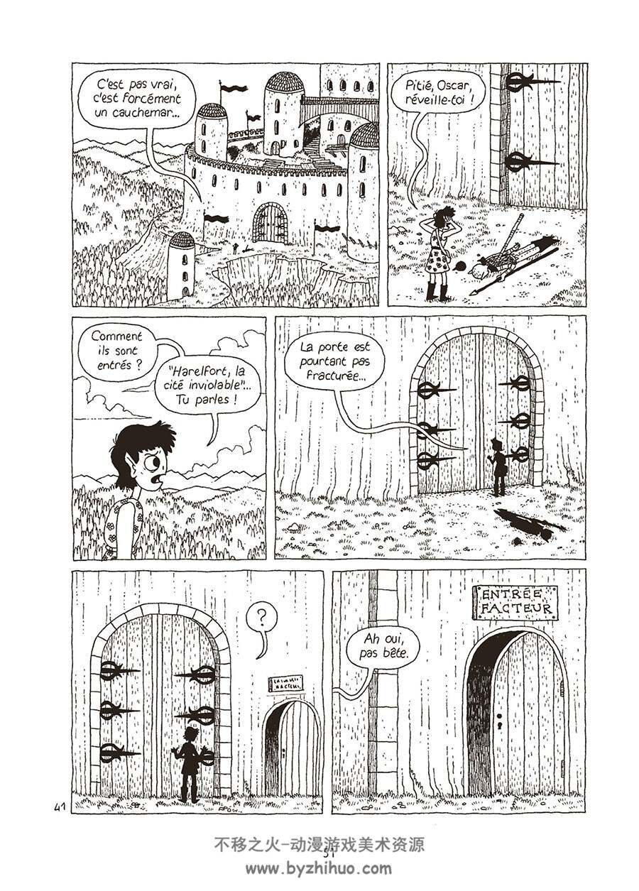 Un gentil orc sauvage  全一册 Théo Grosjean  黑白卡通法国漫画