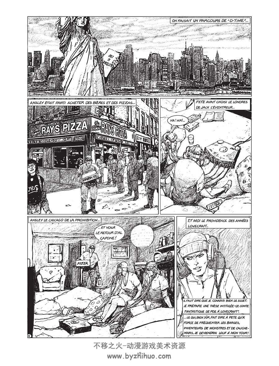 Une nuit avec Lovecraft 全一册 Philippe Marcelé - Rodolphe 素描手绘风漫画