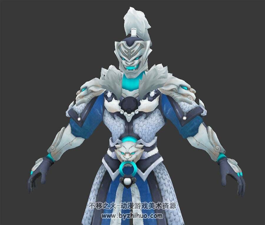 Overwatch 守望先锋源氏白虎3dMax模型百度云下载 四边面