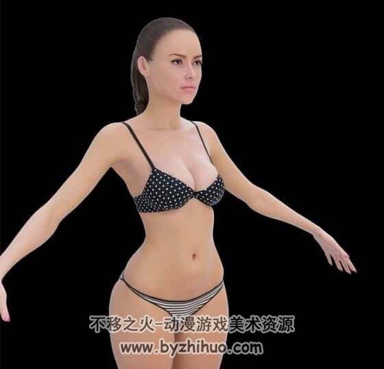 欧美女性标准人体3D模型 百度云下载