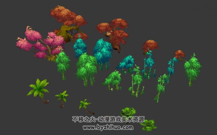 游戏植物3D模型 很实用 格式Max