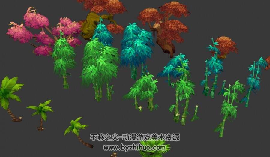 游戏植物3D模型 很实用 格式Max