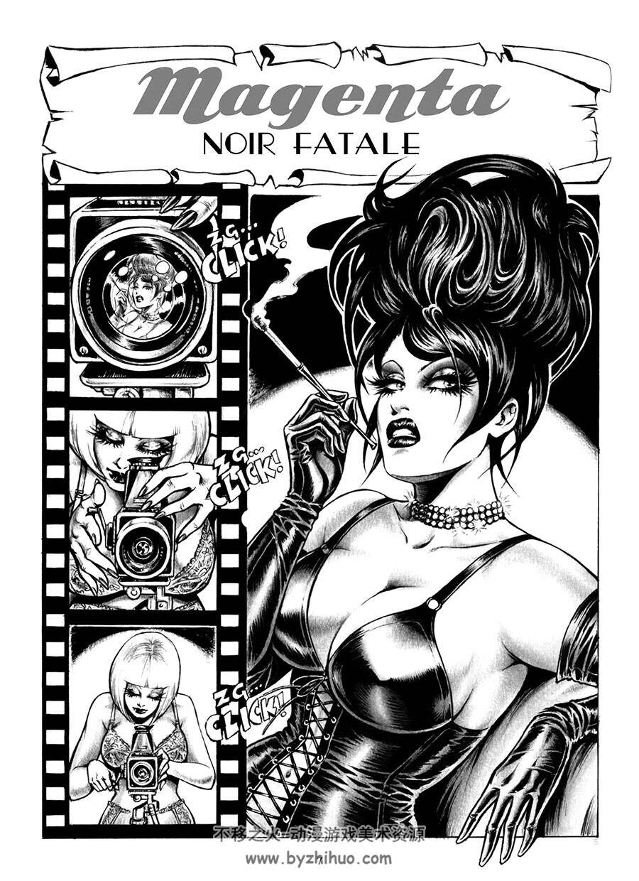 Magenta：Noir Fatal 全一册 Thierry Plée - Nik Guerra 黑白法国漫画