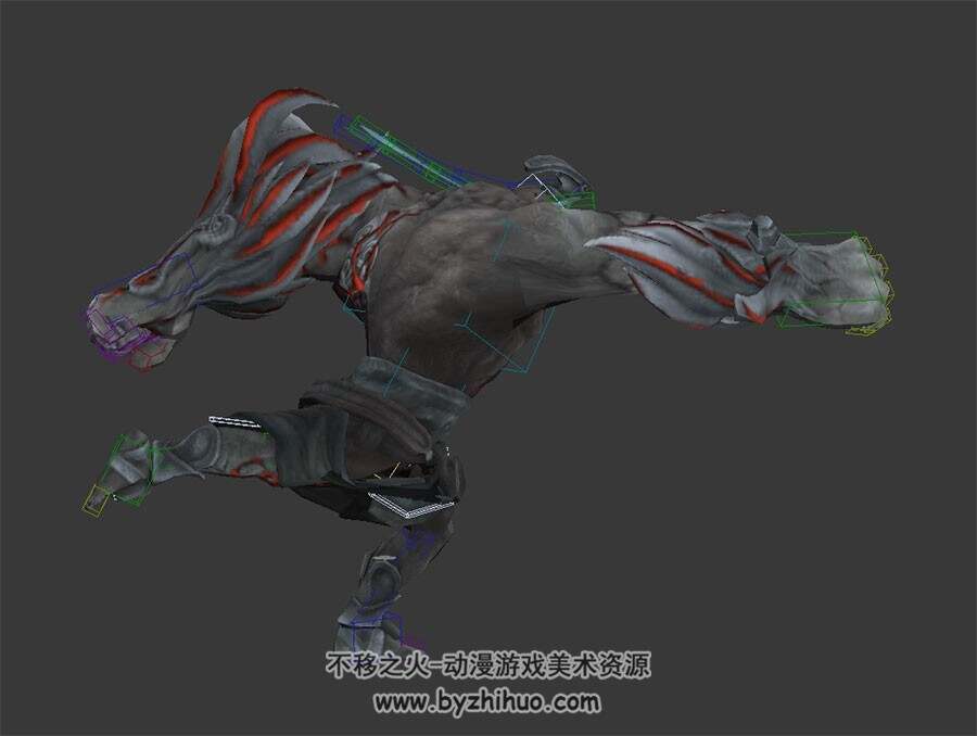 怪物兵马俑3d模型 带绑定含攻击动作 格式Max