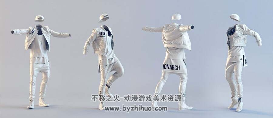 人物着装服装3D渲染图片百度云免费参考 35P