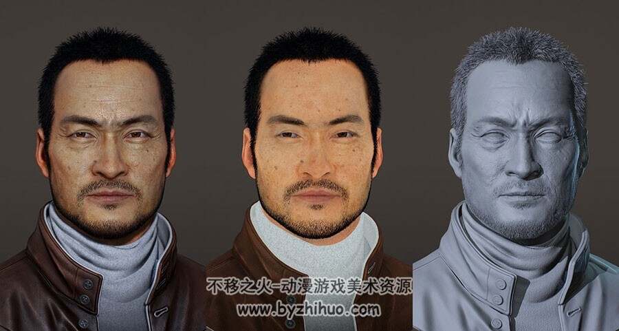 男性角色肖像模型3d渲染图片 含小部分原画 百度云下载 84P