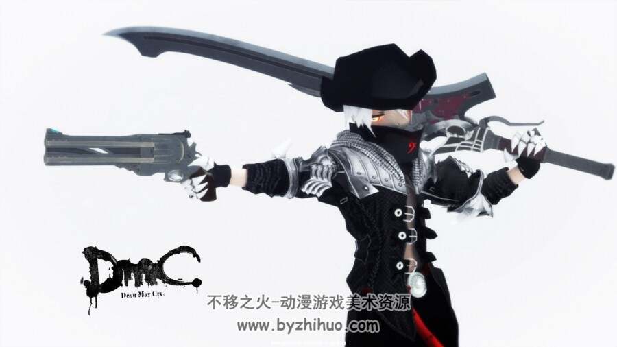 鬼泣5游戏主角3D模型 绯红女皇和湛蓝玫瑰 格式Max（高版本）含FBX尼禄武器