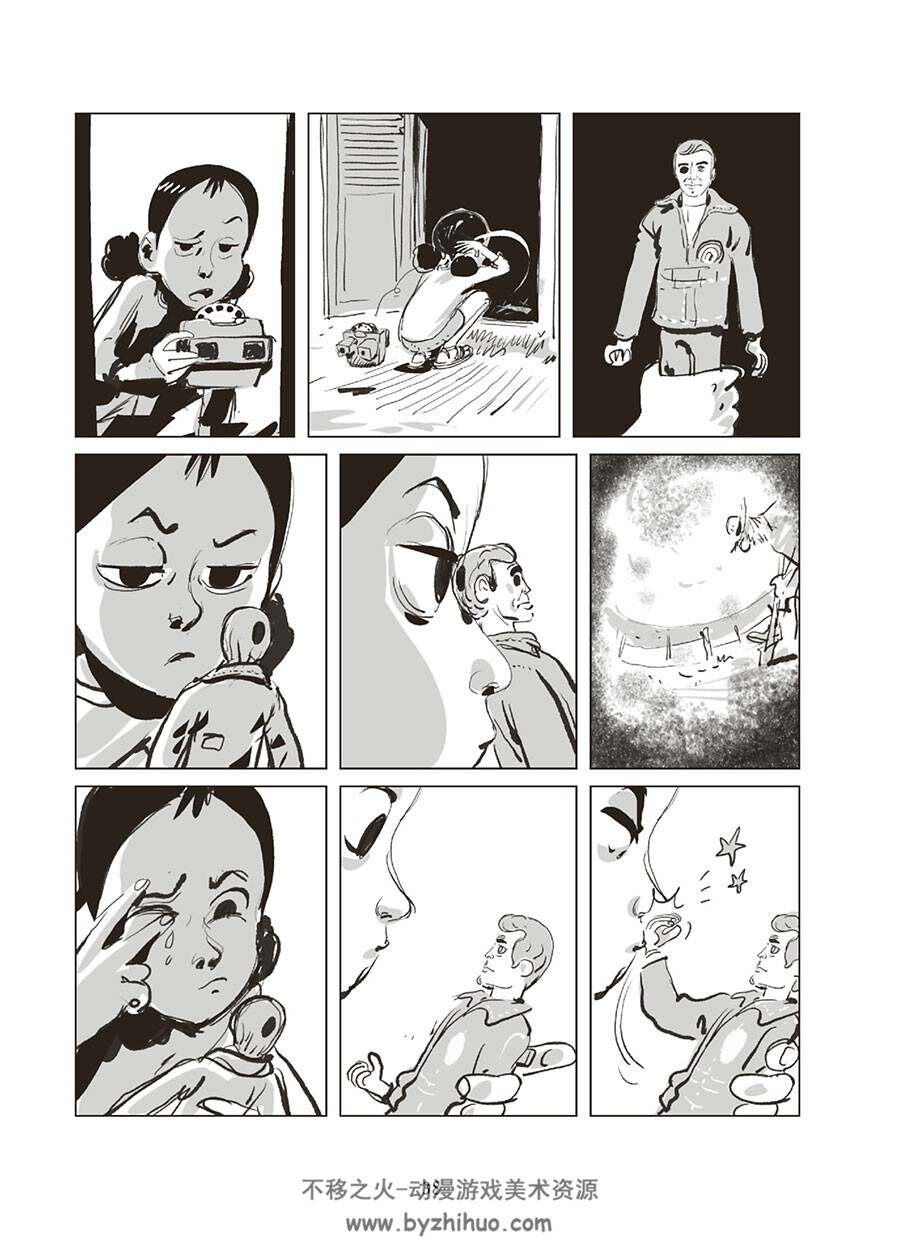 Un été sans maman 全一册 Grégory Panaccione 海边少女黑白漫画