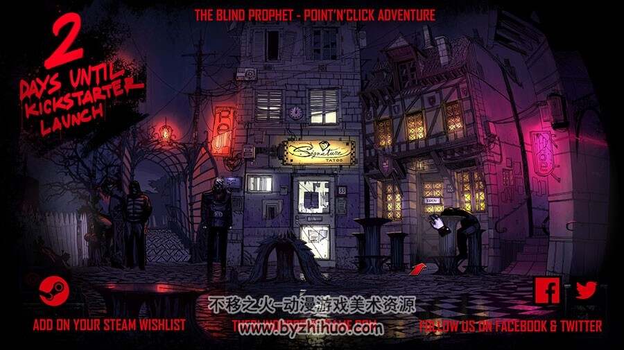 盲人先知The Blind Prophet 带有暗黑赛博朋克风色彩的综合原画作品图片赏析 25P