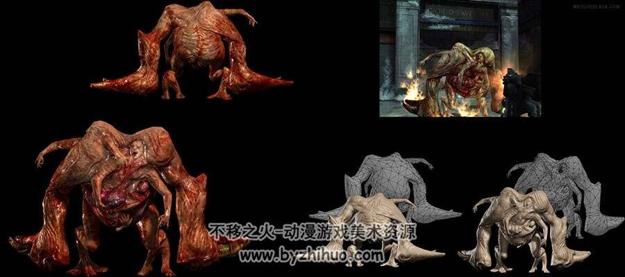 美国无极黑大神3D场景人物怪物物品渲染图集赏析参考 71P