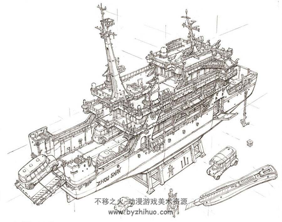 涵盖全球风景建筑 两千余张中西式建筑手绘手稿线稿图片素材下载