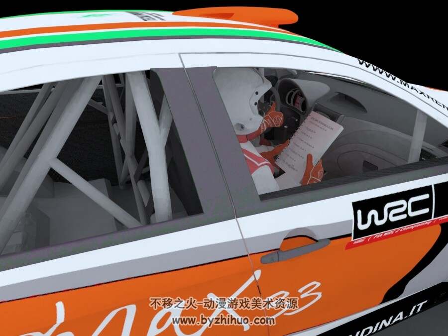 三菱Evo3D车辆模型 拉力跑车赛车Max格式下载