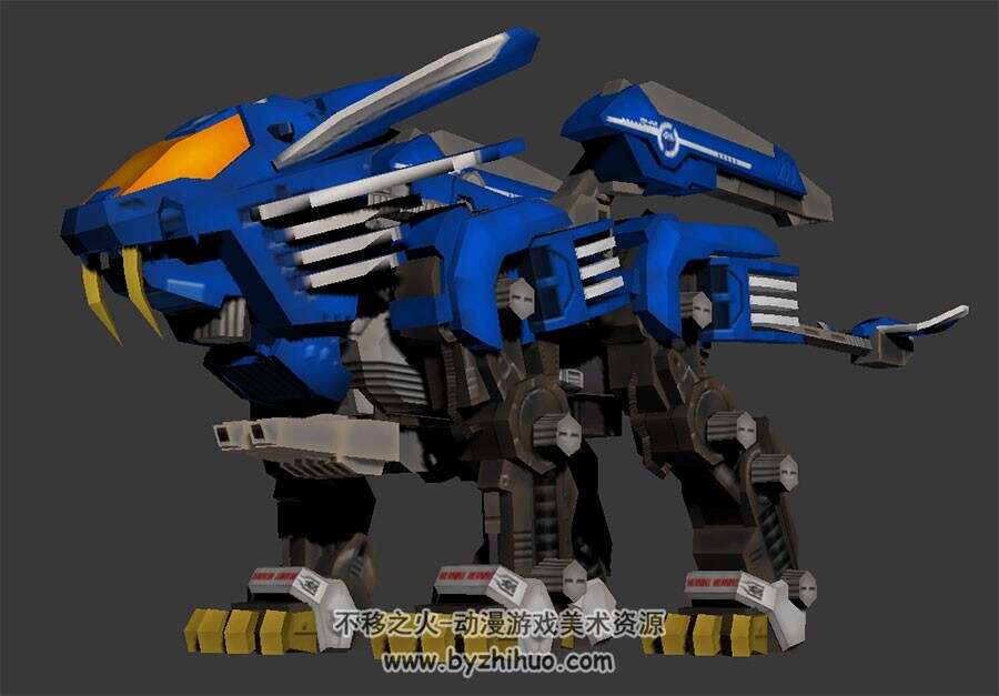 科幻风兽型机械机甲3DMax模型下载