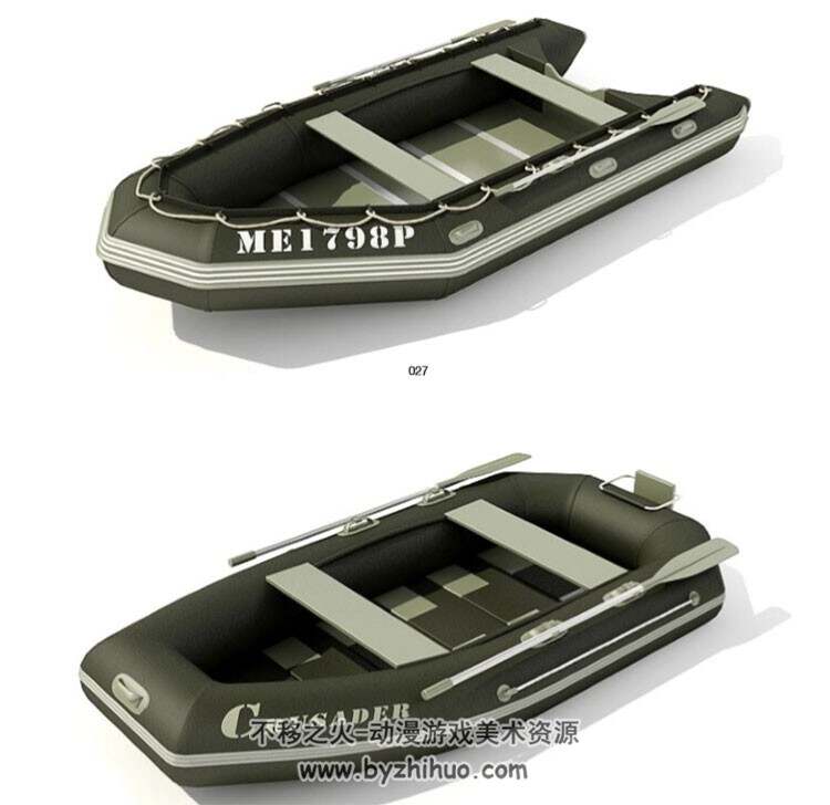 现代水上交通工具 游艇快艇帆船救生艇Max模型下载