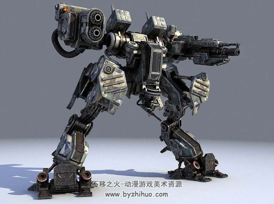 战地机械机甲机器人3D模型下载 格式Max OBJ 3DS