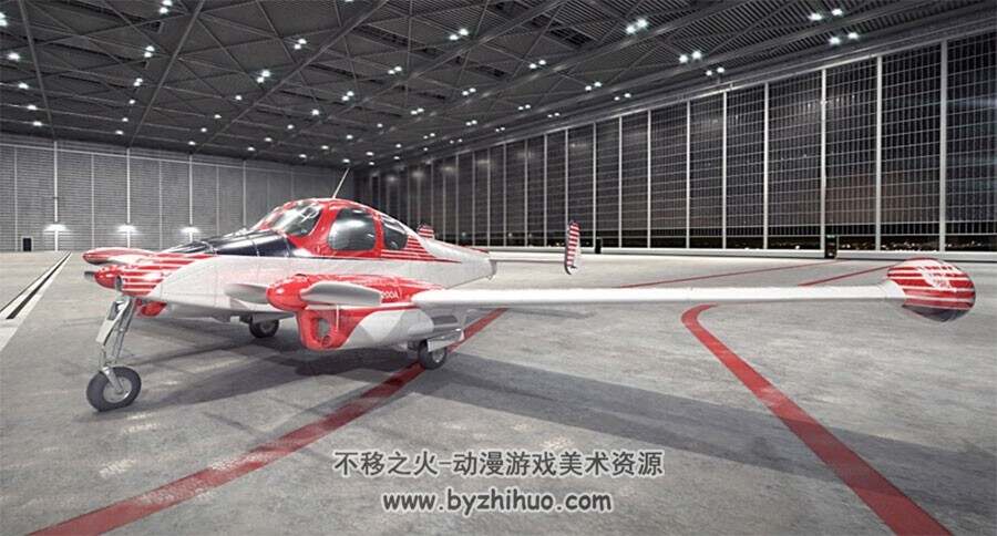 飞机厂系列 民用商用型飞机直升机还有工作车辆3DMax模型下载