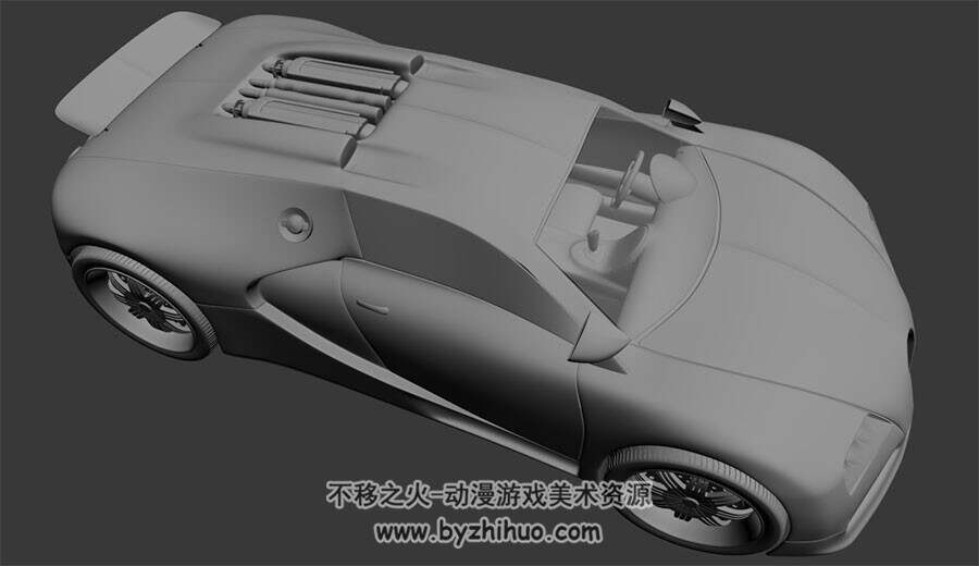 Bugatti veron布加迪3DMax车辆模型免费下载 不含贴图