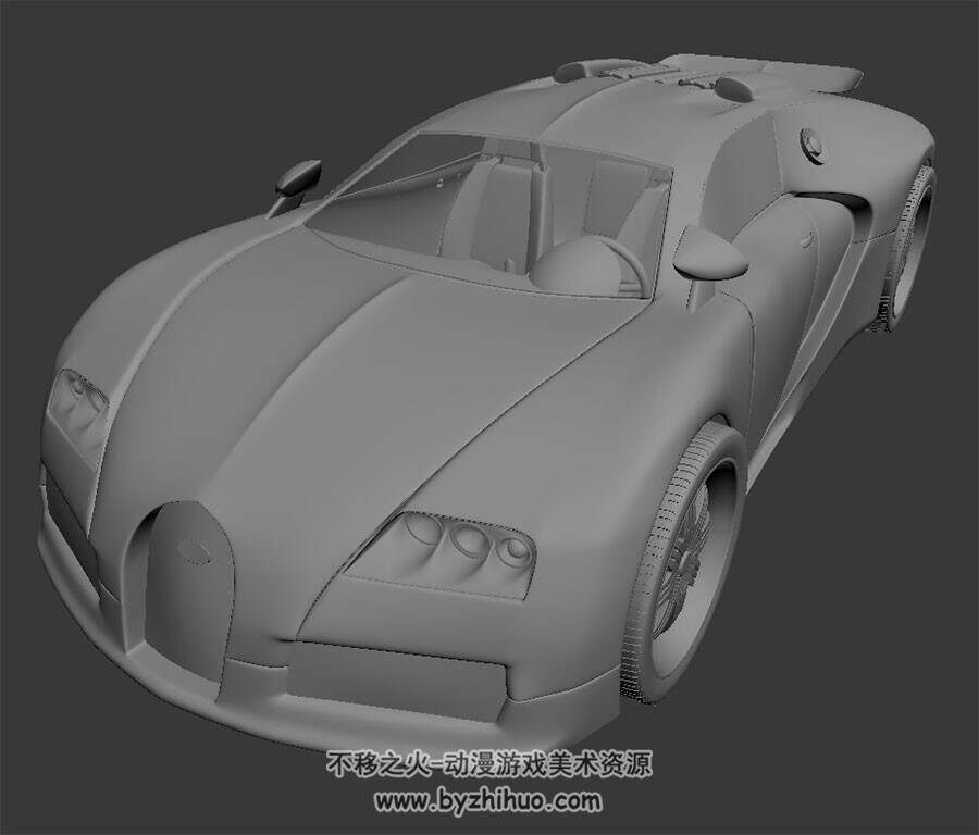 Bugatti veron布加迪3DMax车辆模型免费下载 不含贴图