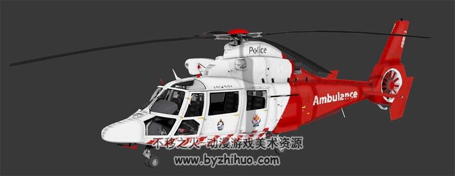 救援直升机3dmax模型下载 Eurocopter AS-365 Air Ambulace
