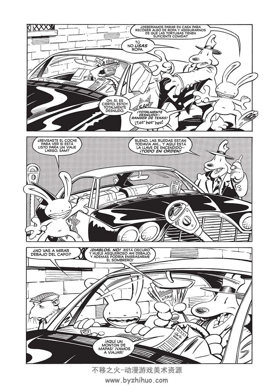 Sam & Max Surfin' The Highway  全一册 STEVE PURCELL  动物拟人黑白漫画下载
