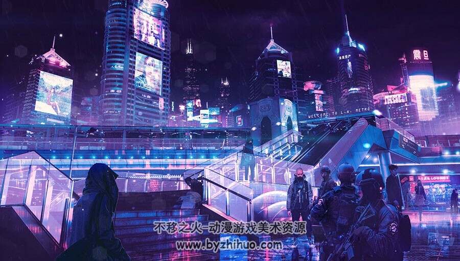 cyberpunk 赛博朋克风格场景角色概念原画图片及参考素材 300P
