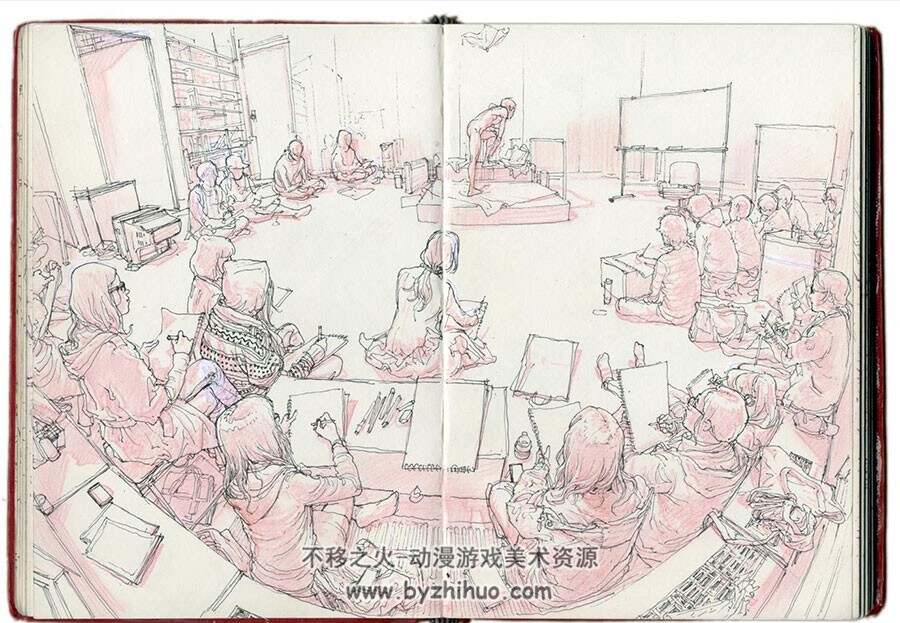 韩国插画艺术家Kim Jung Gi 2007-2011年插画线稿手绘作品欣赏合集