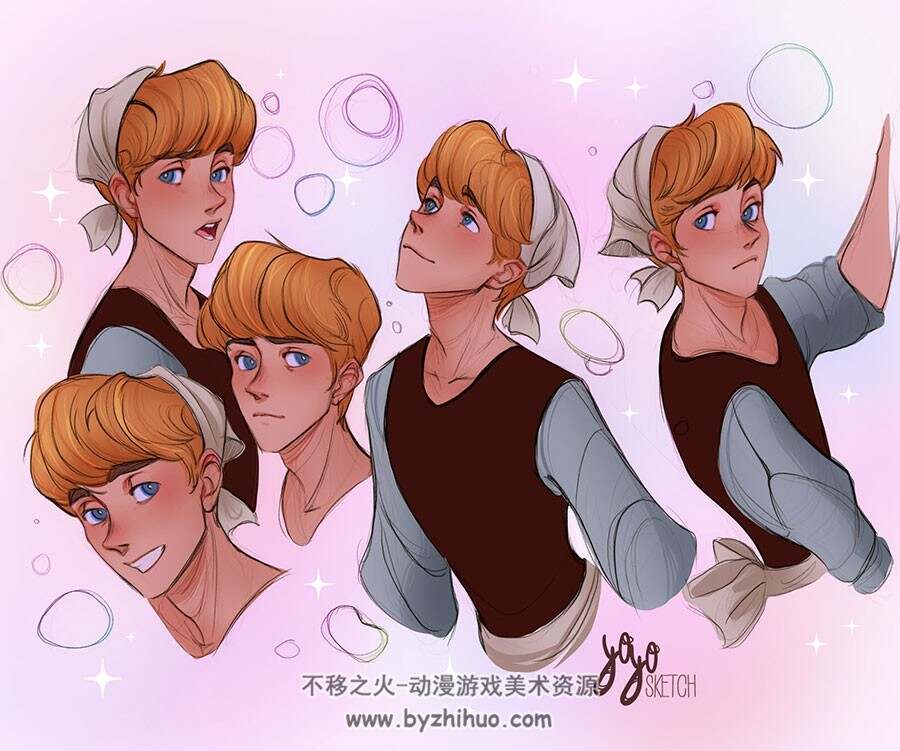 西班牙自由艺术家YoYo Sketch 插画卡通人物作品 画风有些迪士尼的既视感 62P