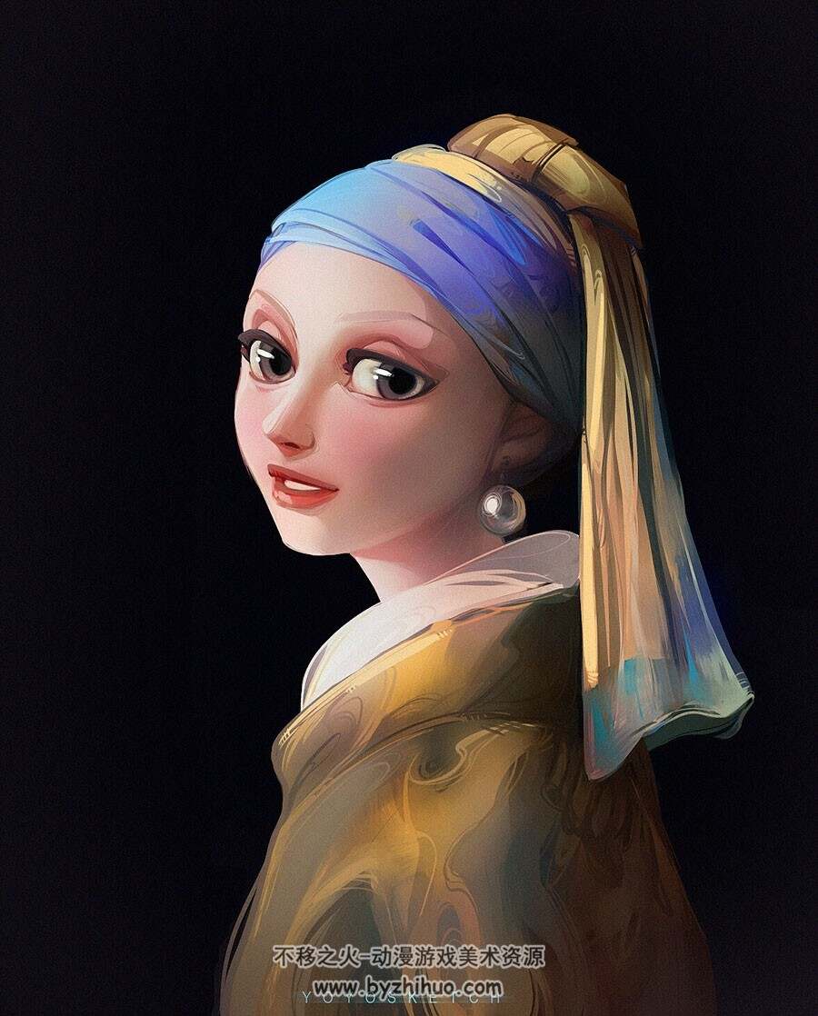 西班牙自由艺术家YoYo Sketch 插画卡通人物作品 画风有些迪士尼的既视感 62P