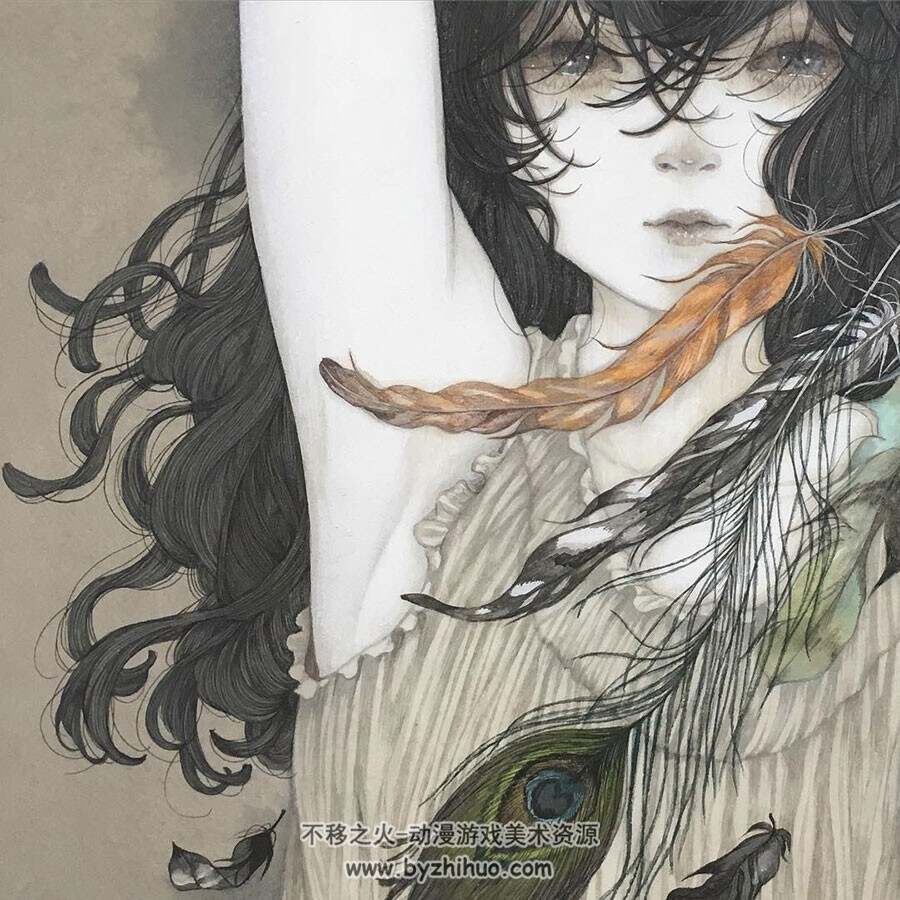 日本画师佐久間友香 笔下浮世绘风又颇具现代清纯少女感的插画作品下载