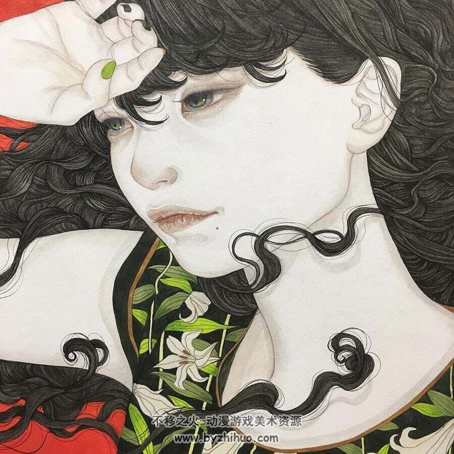 日本画师佐久間友香 笔下浮世绘风又颇具现代清纯少女感的插画作品下载