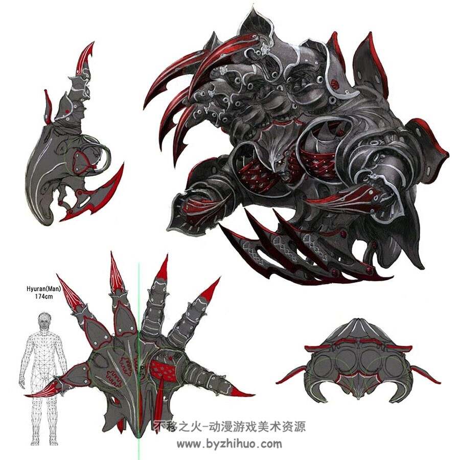 最终幻想14 反派角色生物原画设定图集参考下载 40P