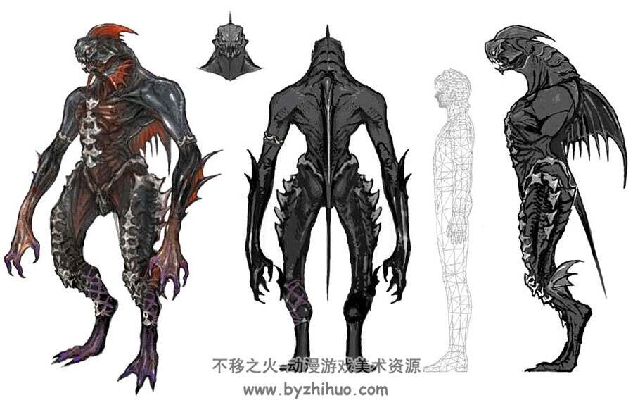 最终幻想14 反派角色生物原画设定图集参考下载 40P