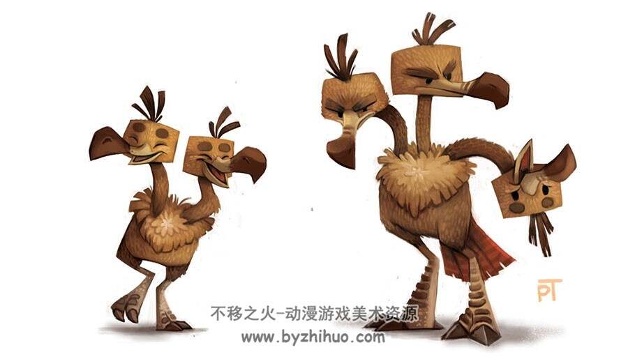 Q版小怪物生物动漫游戏原画设定素材图包下载 2995P
