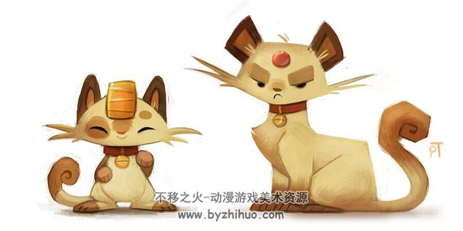 Q版小怪物生物动漫游戏原画设定素材图包下载 2995P