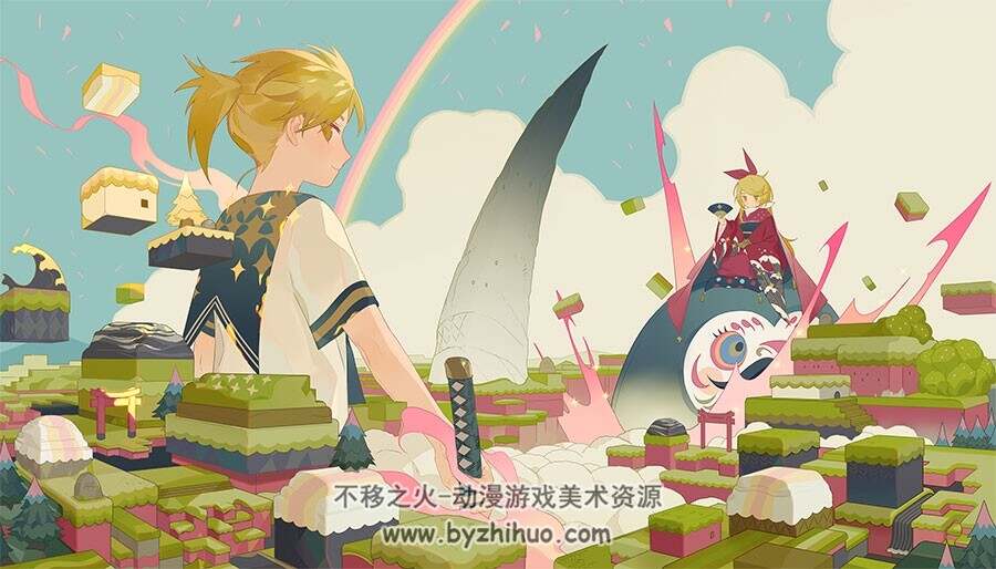 一组质量不错的日风动漫感插画壁纸图片分享包 319P